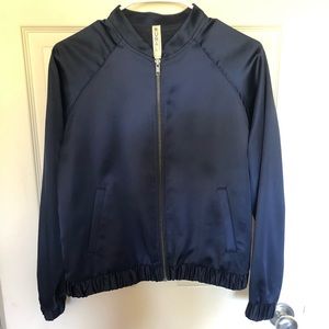 MURAL satin bomber jacket